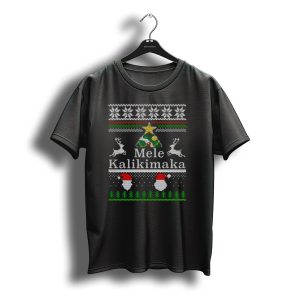 Mele Kalikimaka Christmas Tree Reindeer Santa Ugly T-Shirt