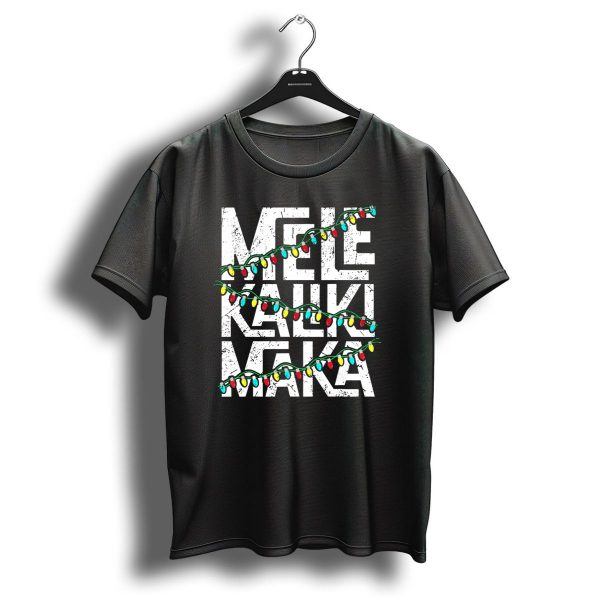 Mele Kalikimaka Hawaiian Christmas Lights Holiday T Shirt 1 t shirt 1