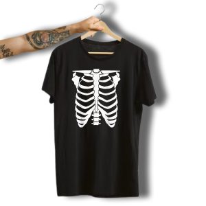 Mens Halloween Skeleton Rib Cage T-Shirt