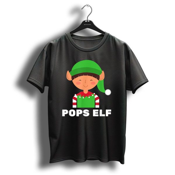 Mens Pops Elf Funny Family Holiday Christmas Green Red Stripes Hat Ears T Shirt 1 t shirt 1