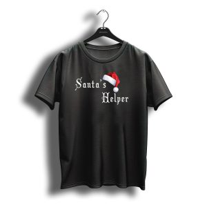 Men'S Santa'S Helper Santa Hat Christmas T-Shirt