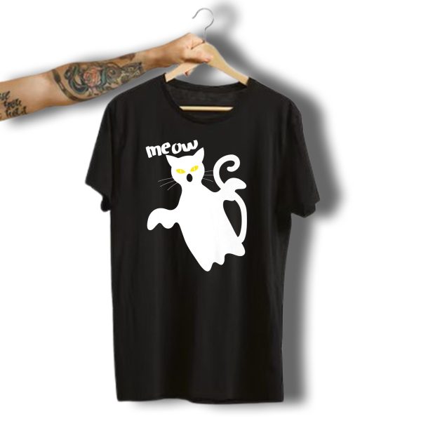 Meow Spooky Phantom Cat Halloween Costume For Cat T Shirt t shirt 1