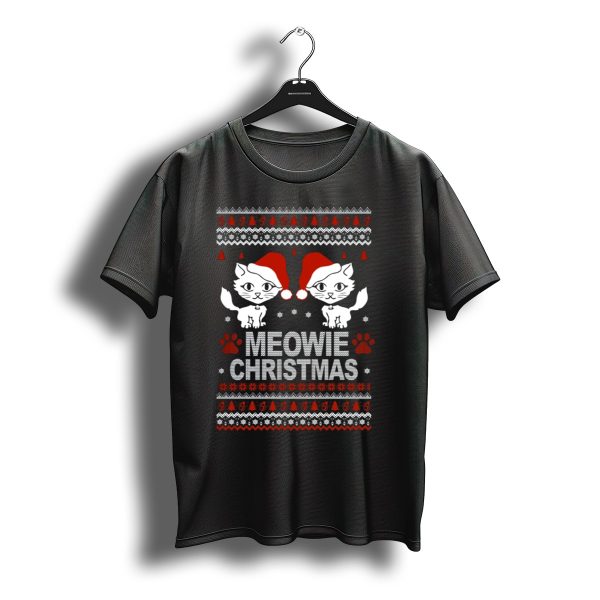Meowie Christmas Cat Santa Paws Holiday T Shirt t shirt 1