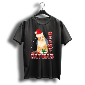 Meowy Catmas Cute Cat Kitten Merry Christmas Funny T-Shirt