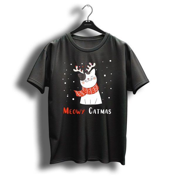 Meowy Catmas Cute Catmas Reindeer Christmas Cat Kitte T Shirt 1 t shirt 1