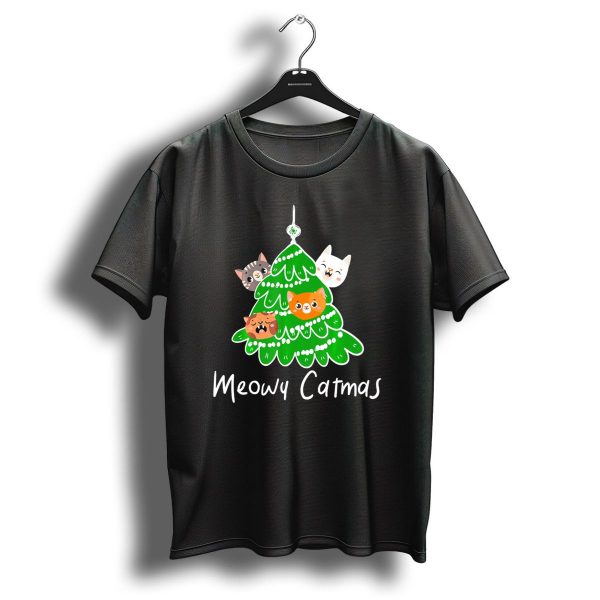 Meowy Catmas Cute Cats Kitten Christmas Tree T Shirt 1 t shirt 1