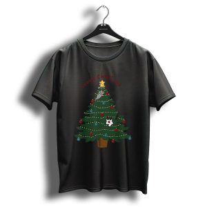 Meowy Christmas Funny Cats In Christmas Tree T-Shirt