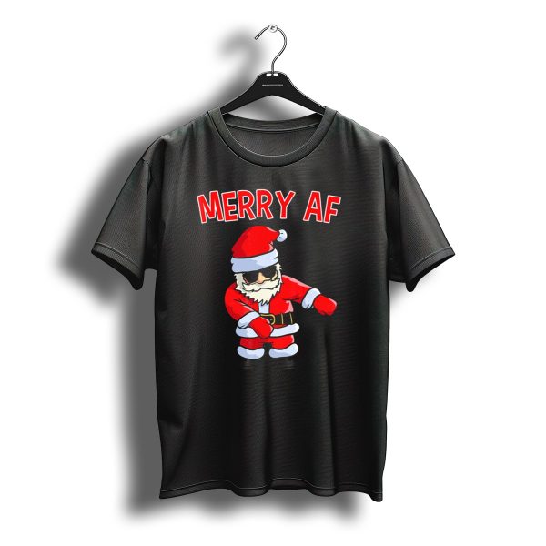 Merry Af Santa Claus Dab Funny Inappropriate Christmas T Shirt t shirt 1