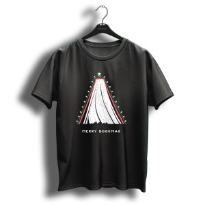 Merry Bookmas Christmas Tree Book Lights T Shirt