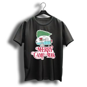 Merry Camp Mas Christmas Vintage Camper T-Shirt