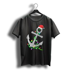 Merry Captain Santa Anchor With Christmas Lights T-Shirt