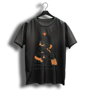 Merry Catmas Christmas Tree Of Funny Cats With Star Top T-Shirt