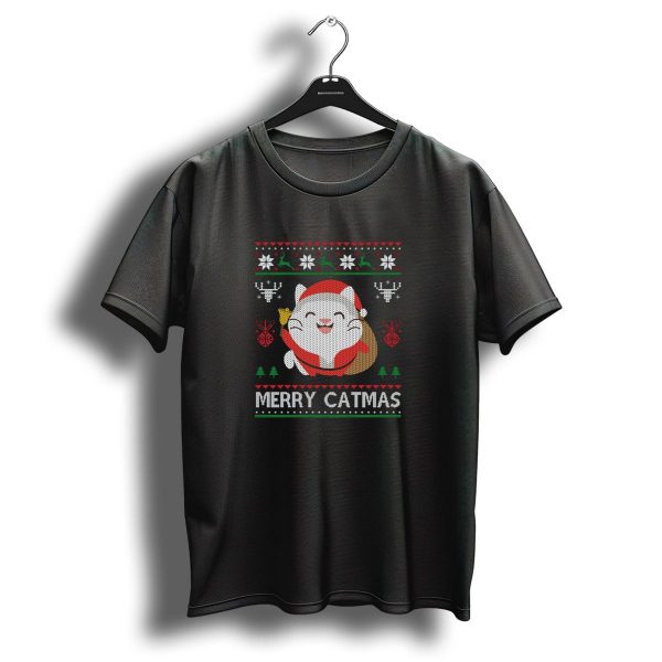 Merry Catmas Cute Cat Lover Funny Christmas T Shirt 1 t shirt 1