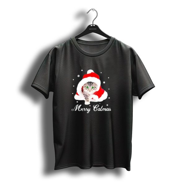 Merry Catmas Cute Kitten Santa Hat Christmas 2025 Festive T Shirt t shirt 1