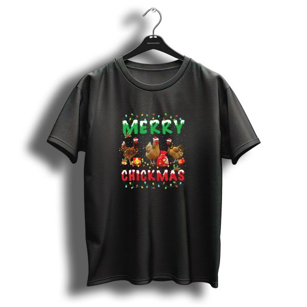 Merry Chickmas Chicken Christmas Fairy Lights T Shirt 1 t shirt 1