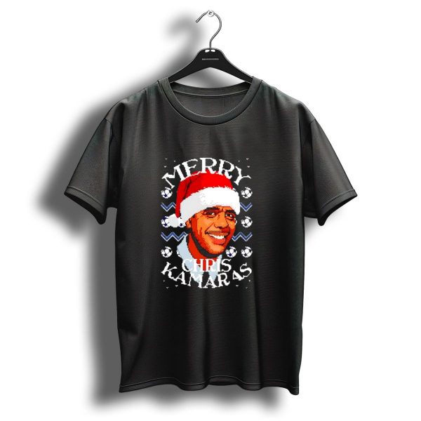 Merry Chris Kamaras Christmas Jumper Santa Hat Soccer Balls T Shirt 1 t shirt 1