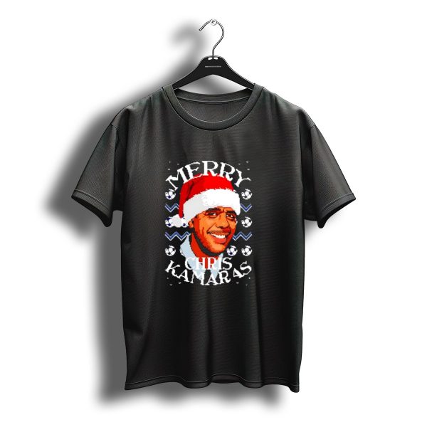 Merry Chris Kamaras Christmas Jumper Santa Hat Soccer Balls T Shirt t shirt 1