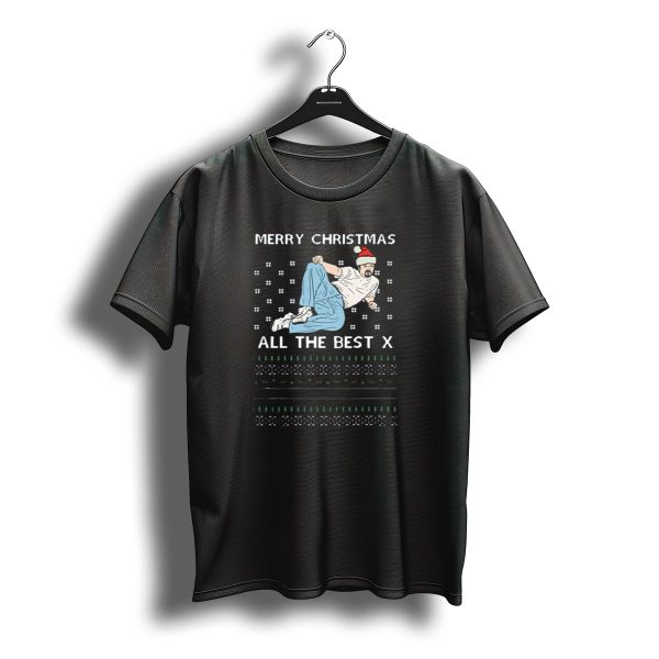 Merry Christmas All The Best X David Brent Festive Dance Santa Hat T Shirt t shirt 1