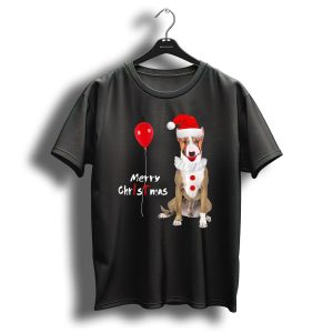 Merry Christmas American Pit Bull Terrier Horror Balloon T Shirt 1