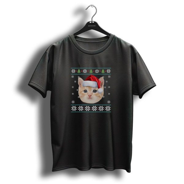 Merry Christmas American Polydactyl Cat In Santa Hat Snowflakes And Holiday T Shirt 1 t shirt 1