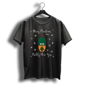Merry Christmas And A Prickly New Year Cactus Festive Snowflake T Shirt