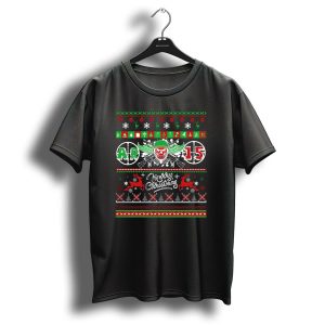Merry Christmas Ar 15 Skull Wings Red Green Ugly T Shirt 1