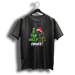 Merry Christmas Black Cat Lights Is This Jolly Enough T Shirt
