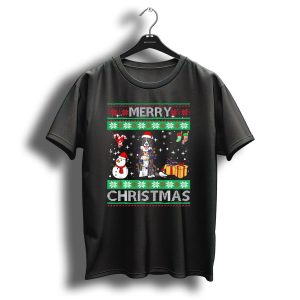 Merry Christmas Border Collie Dog Owner T-Shirt