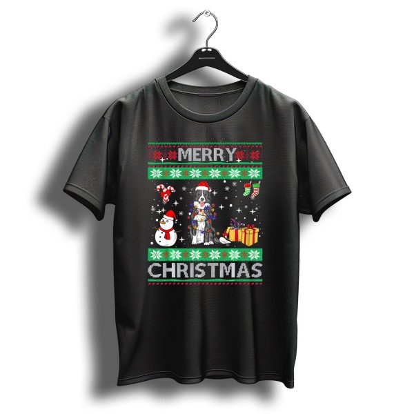 Merry Christmas Border Collie Dog Owner T Shirt 1 t shirt 1