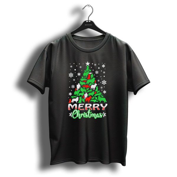 Merry Christmas Border Collie Dog Tree Ugly Christmas T Shirt 1 t shirt 1