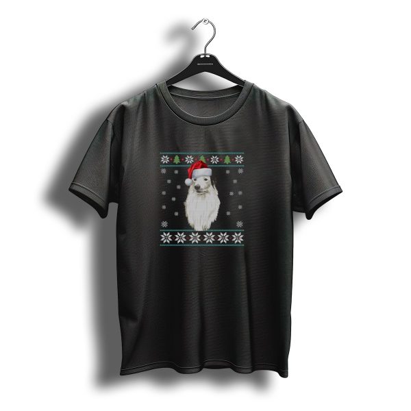 Merry Christmas Border Collie Santa Hat Snowflakes And Trees T Shirt t shirt 1