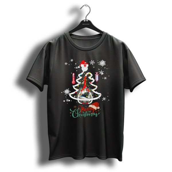 Merry Christmas Carolina Panthers Nurse Football Tree T Shirt 1 t shirt 1