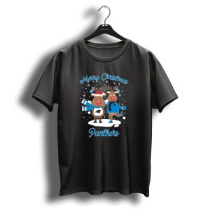 Merry Christmas Carolina Panthers Reindeer T Shirt