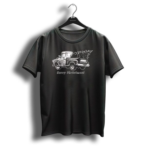 Merry Christmas Classic Vintage Stepside Pickup Truck With Tree T Shirt 1 t shirt 1