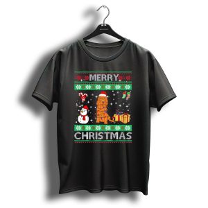Merry Christmas Cocker Spaniel Gifts Snowman Santa Hat T Shirt