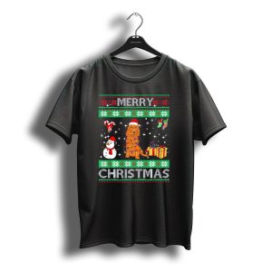 Merry Christmas Cocker Spaniel Gifts Snowman Santa Hat T-Shirt