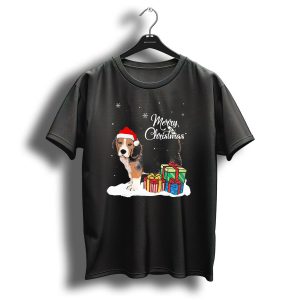 Merry Christmas Cute Beagle With Gifts T-Shirt