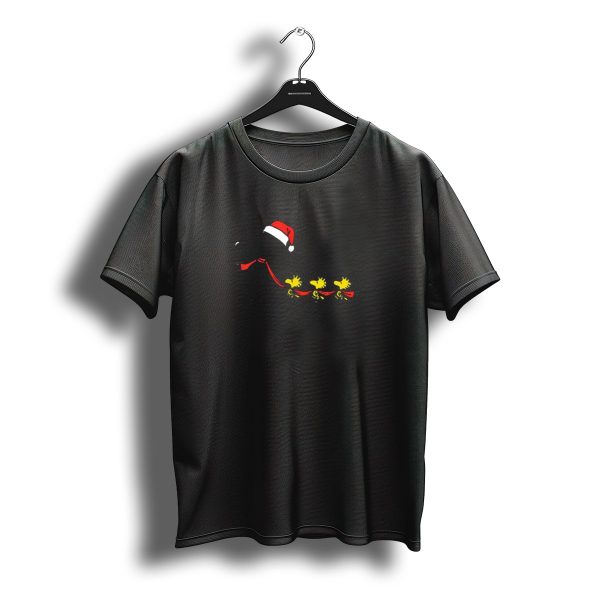 Merry Christmas Day Peanuts Snoopy Santa Hat Woodstock Parade T Shirt t shirt 1