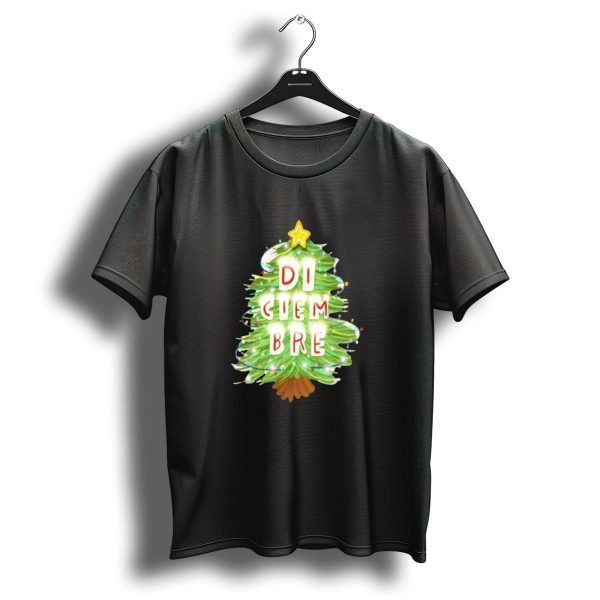 Merry Christmas Diciembre Christmas Tree Lights T Shirt 1 t shirt 1