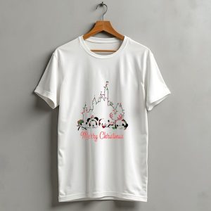 Merry Christmas Disney Castle With Disney Friends T Shirt