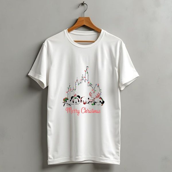 Merry Christmas Disney Castle With Disney Friends T Shirt 1 t shirt 1