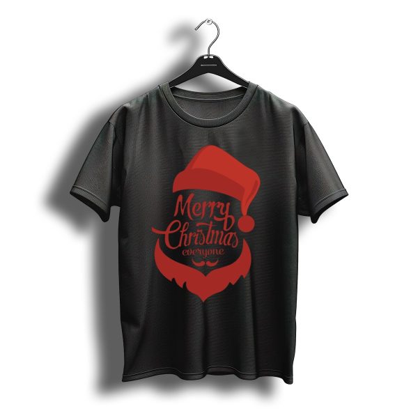 Merry Christmas Everyone Red Santa Hat Beard T Shirt t shirt 1