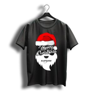 Merry Christmas Everyone Santa Hat Beard T-Shirt