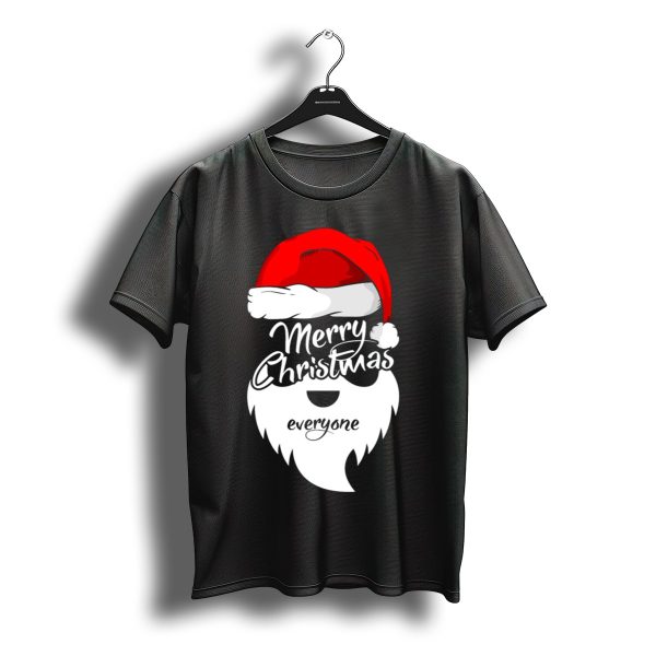 Merry Christmas Everyone Santa Hat Beard T Shirt t shirt 1