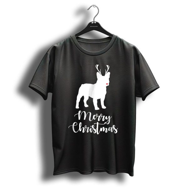 Merry Christmas French Bulldog Reindeer T Shirt 1 t shirt 1