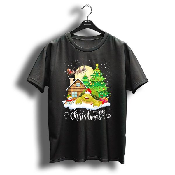 Merry Christmas Funny Cute Tortoise Lover Holiday Scene T Shirt 1 t shirt 1