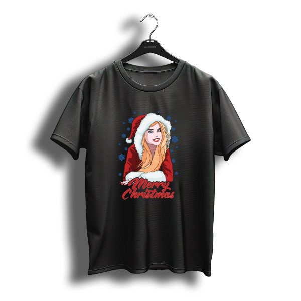 Merry Christmas Funny Lady Santa Claus T Shirt t shirt 1