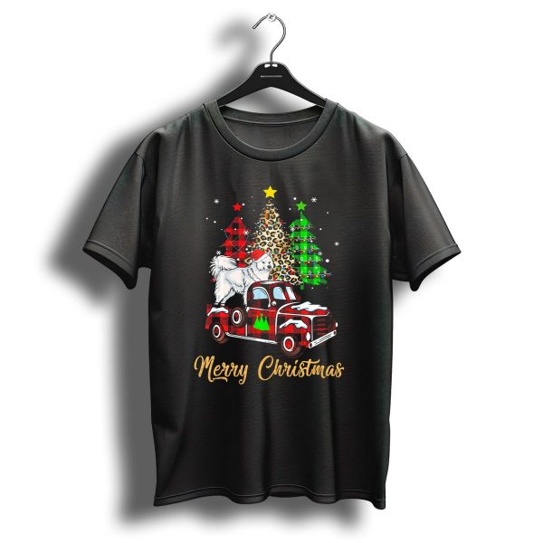 Merry Christmas Funny Samoyed Red Plaid Truck Christmas Trees T Shirt 1 t shirt 1