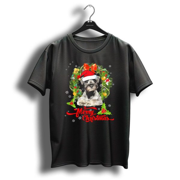 Merry Christmas Funny Schnauzer Dog Love T Shirt 1 t shirt 1