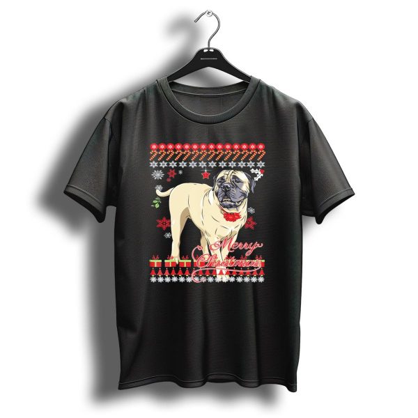 Merry Christmas Funny Ugly Christmas Bullmastiff T Shirt 1 t shirt 1